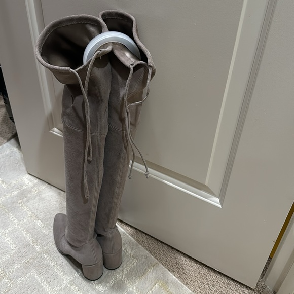 Stuart Weiztman Gray Suede OTK Boots - Picture 4 of 5